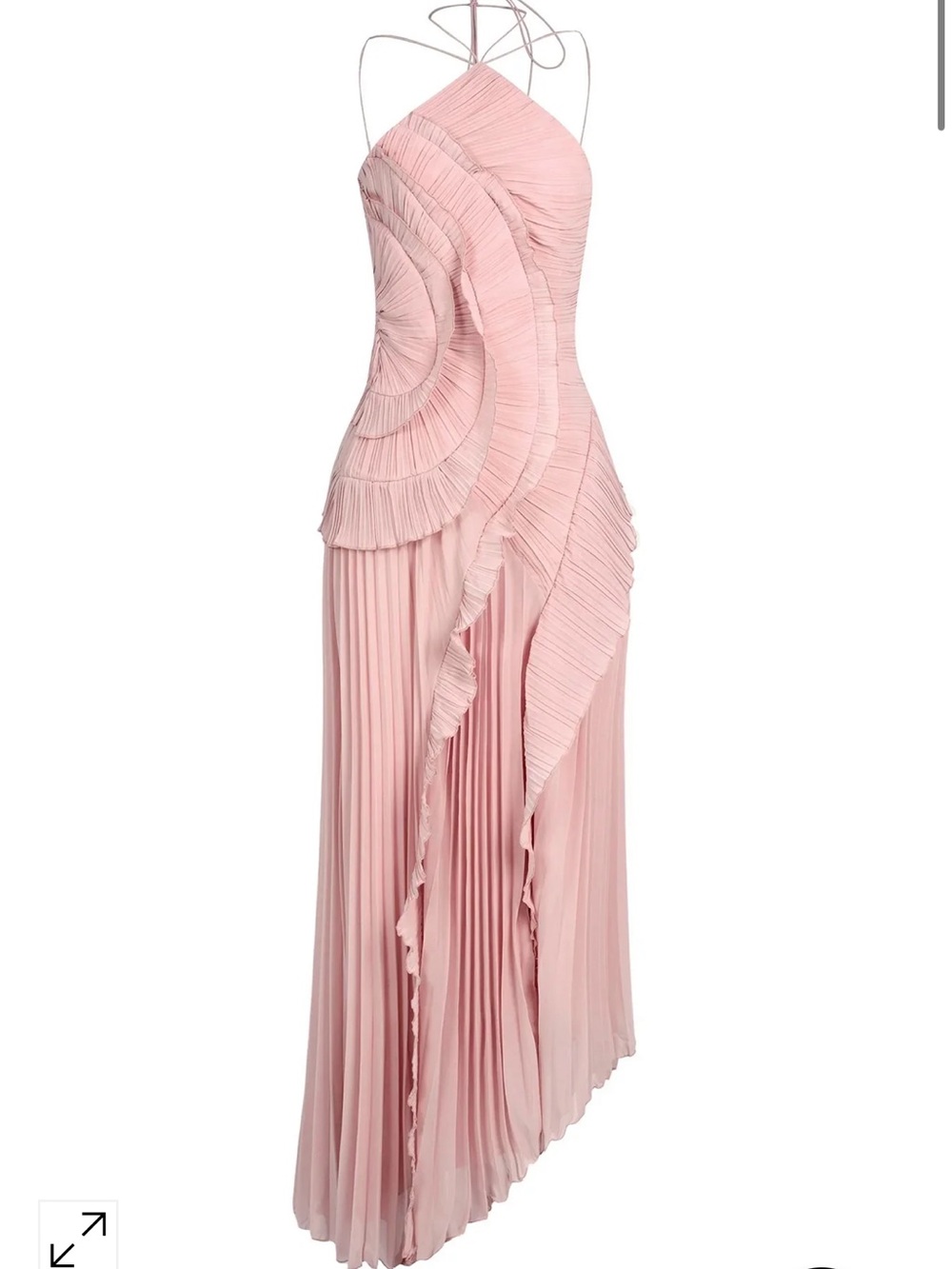 ELIZA | WOMEN’S PLEATED RUFFLED MAXI WEDDING GUEST DRESS